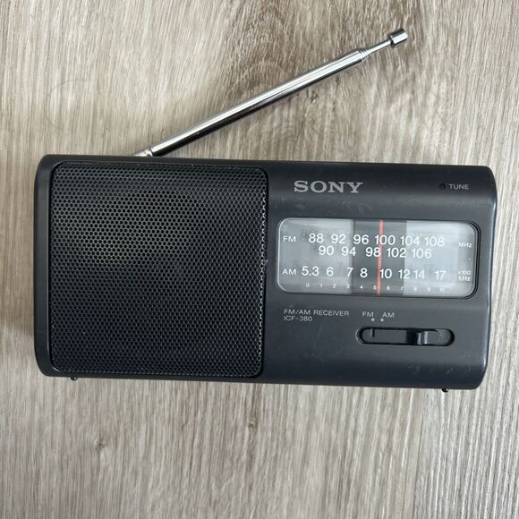 Sony ICF-380 Portable Radio AM FM 2 Band Vintage Receiver Tested Working - Picture 1 of 10